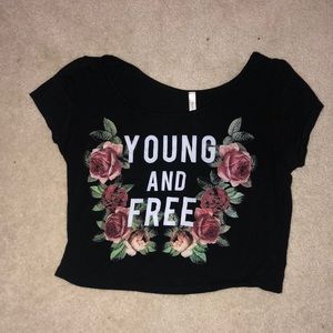 Cute black crop top
